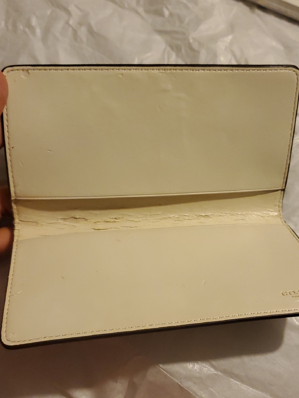 Coach Signature Checkbook Cover - Picture 4 of 5